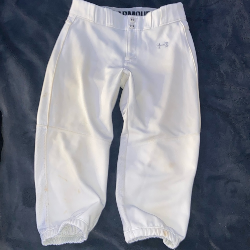Underarmour white softball pants